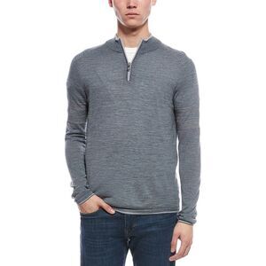 Raffi Mens  Wool-Blend 1/4-Zip Sweater